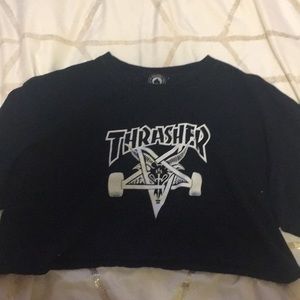 Cropped thrasher T-shirt